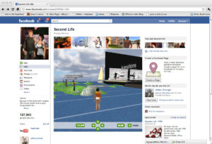 Second Life running inside Facebook