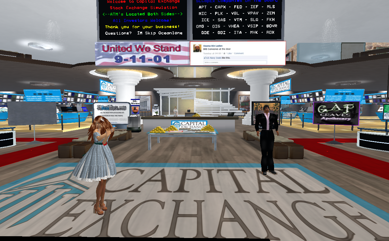 unregulated stock markets in second life