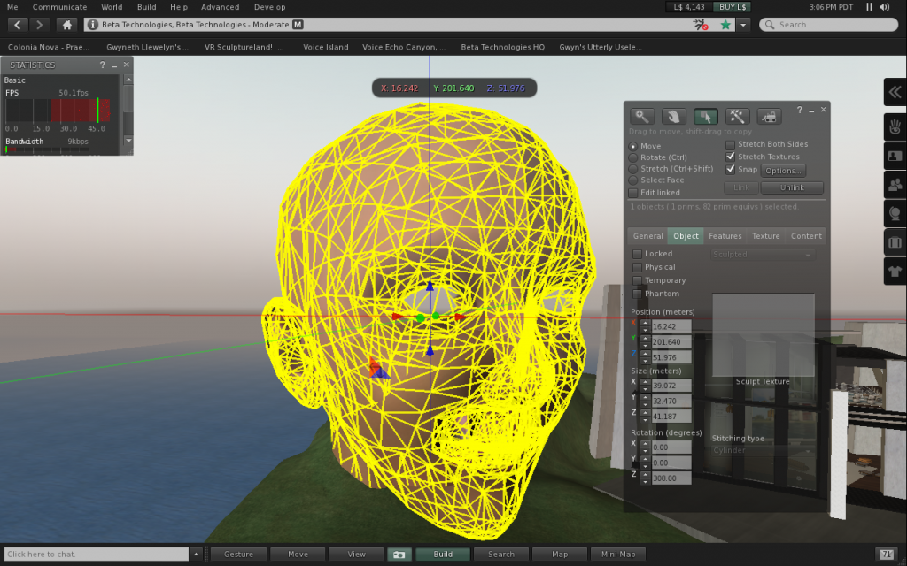 A huge head dwarfs anything around it!