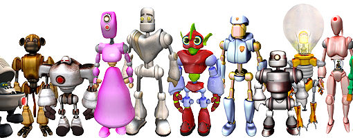 Lots of robot avatars
