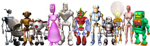 Lots of robot avatars