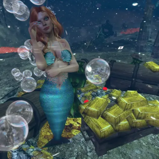 Gwyneth Llewelyn as an underwater mermaid